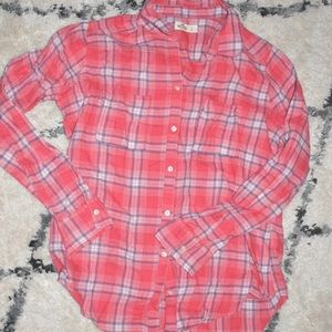 Hollister plaid button down